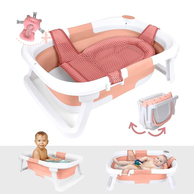 BEBELEH™ Collapsible Baby Bathtub – Bathtub + Baby tub Sling + Newborn Sling – by bebeleh