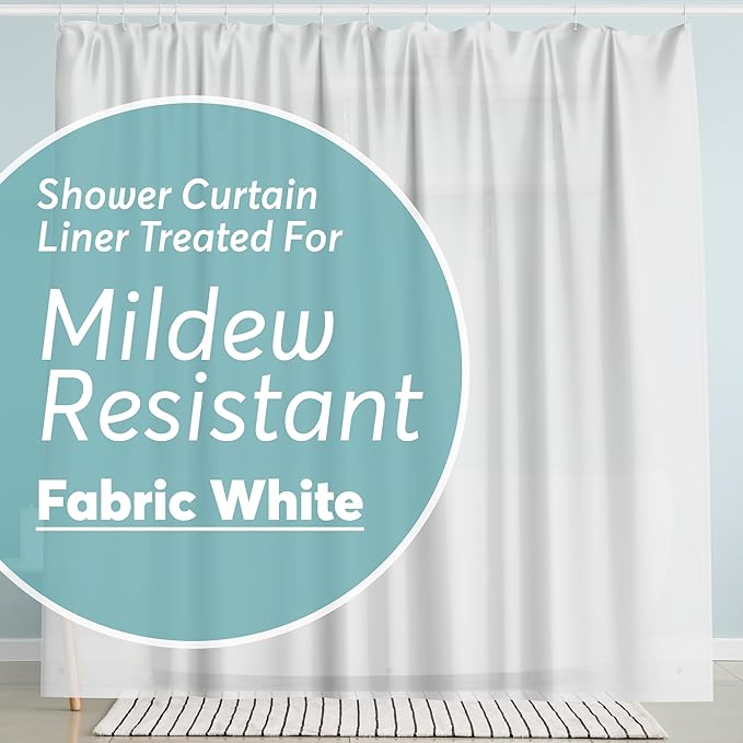 BigFoot Shower Curtain Liner – 72 x 72 Fabric Premium Shower Curtain by BigFoot