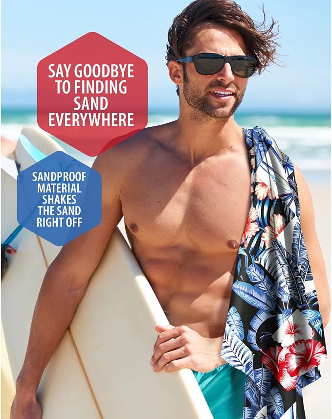 VENTURE 4TH Microfiber Beach Towel: Quick-Dry, Sandproof and Lightweight - Image 8