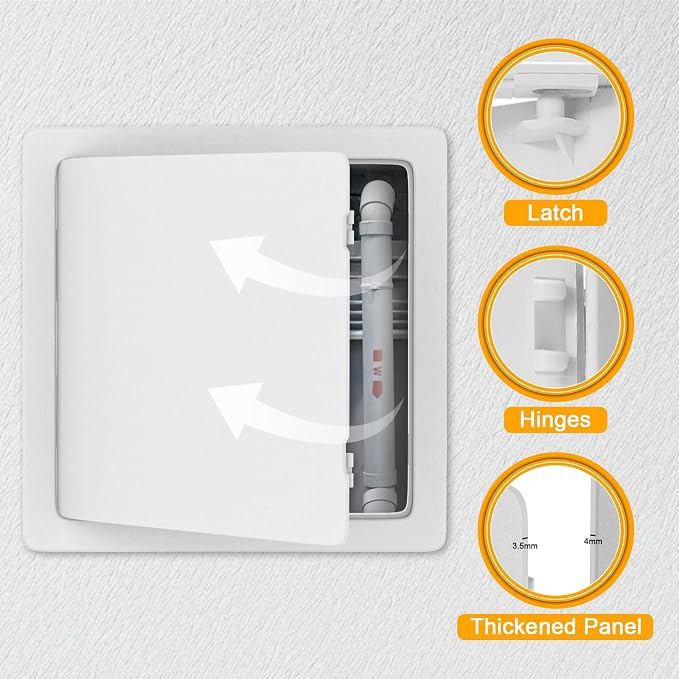 Suteck Plumbing Access Panel for Drywall Ceiling 8 x 8 Inch Reinforced Plastic - Image 5