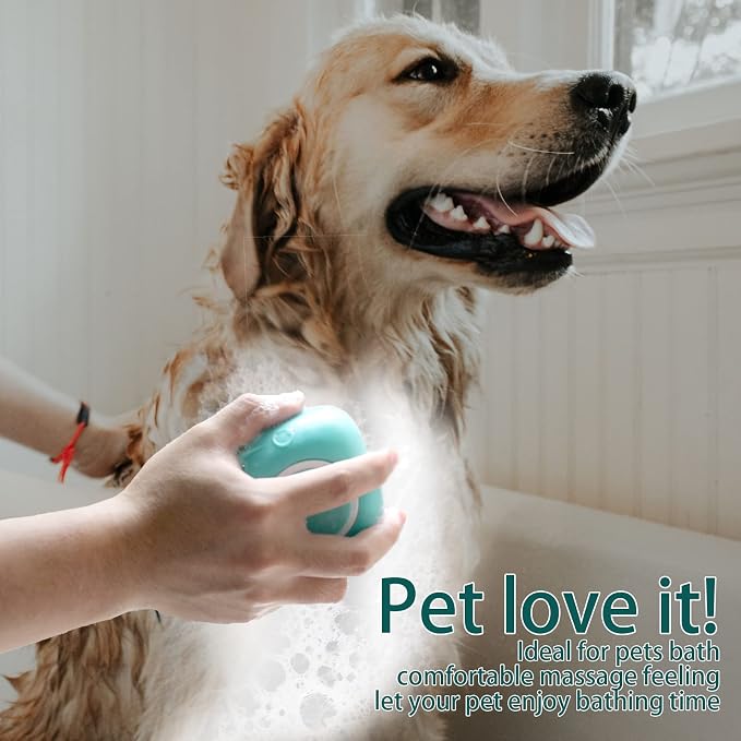 Pet Bath Brush Dog Baths Brush Shampoo Dispenser Soft Silicone Dog Bathing - Image 2