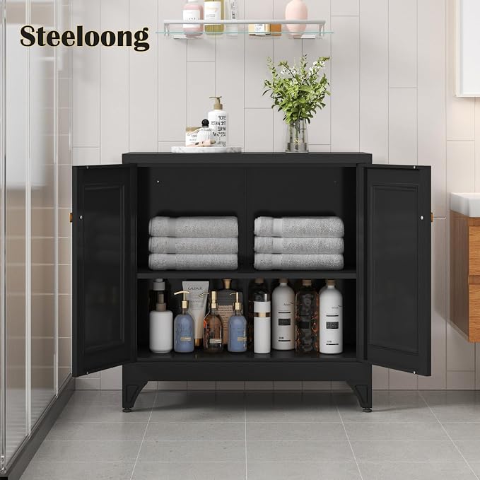 33" Metal Kitchen Pantry Storage Cabinets - Image 8