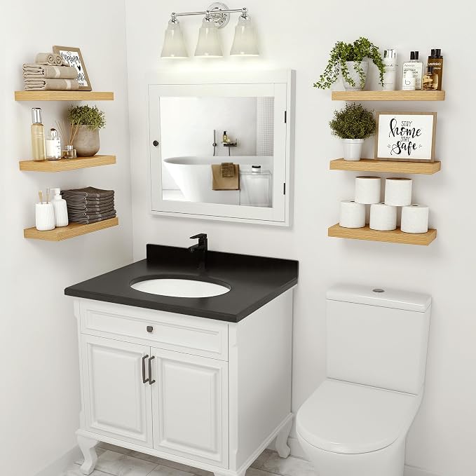 Vivelove Floating Shelves for Wall Mounted, 16 inchs Shelf for Small Bathroom - Image 5