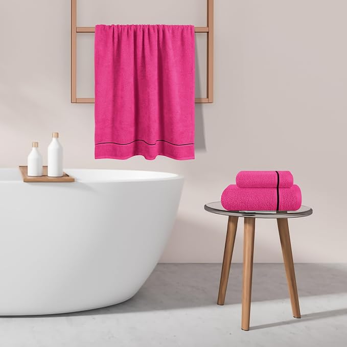 MyOwn Ultra Soft 3 Pack Cotton Towel Set, Contains a Bath Towel 28x55 inch - Image 4