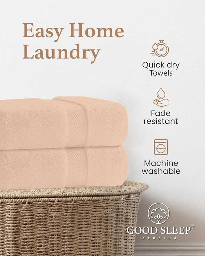 100% Cotton Bath Towels, Luxury 700 GSM Bath Towel, Highly Absorbent Bathroom - Image 4