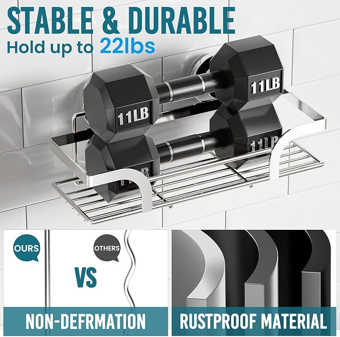 TAILI Shower Caddy Suction Cup 2 Pack, Heavy Duty Bathroom Basket, Bath Shelves - Image 9