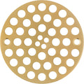 4 Inch OD Round Screw-in Brushed Gold Shower Drain Strainer by OrangeDesignProductionCo
