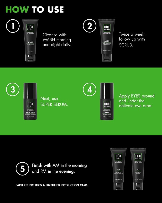 Tiege Hanley Skin Care Set for Men, Anti Aging Routine, System Level 3 - Image 5
