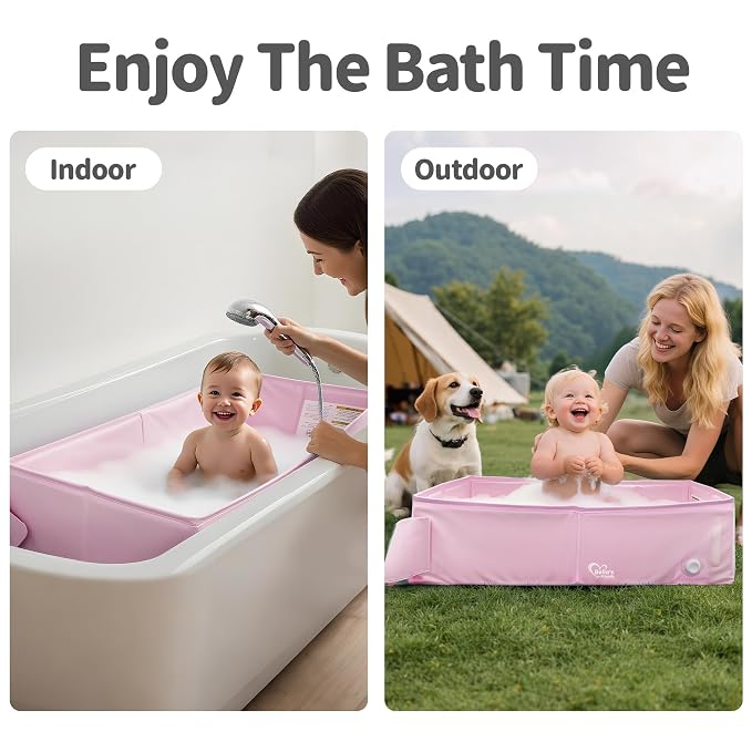 Bella’s Friends Baby Collapsible Bathtub, Travel Bath Tub - Image 2