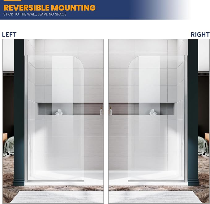 Glass Shower Door Screen, Simple Single Panel - Image 7