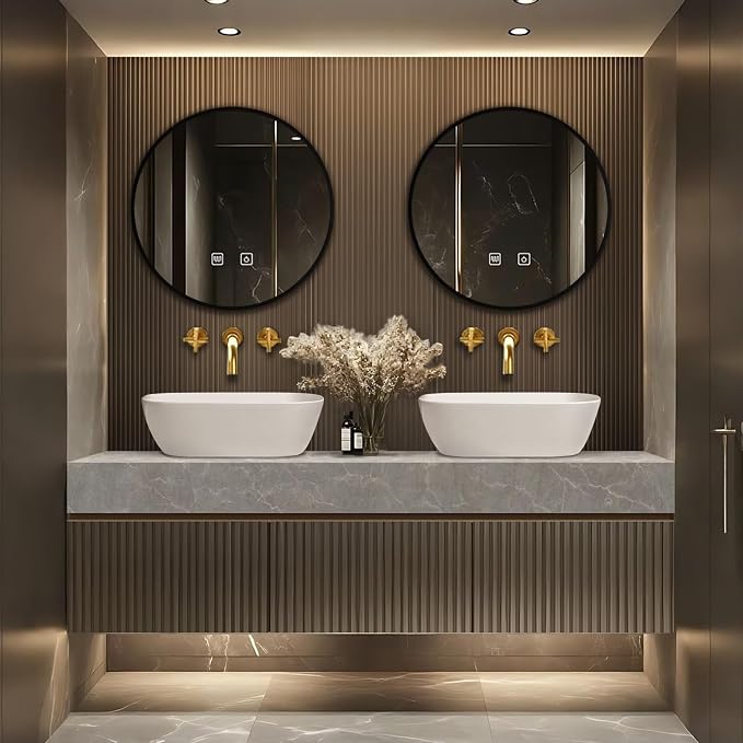 Floating Bathroom Vanity with Sink LED Smart Mirrors, Modern Luxury Style by Suncharm