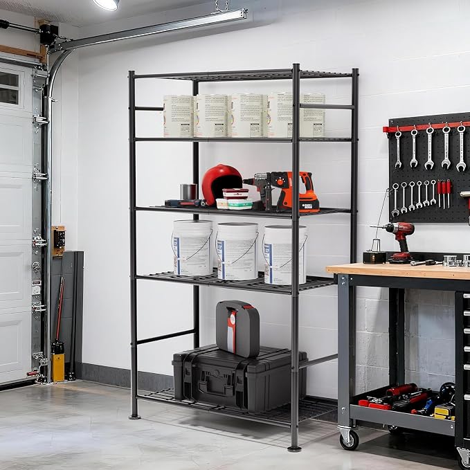 5 Tier Shelf Organizer Rack, Metal Shelving Unit - Image 8