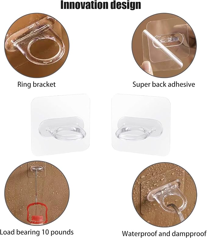 Adhesive Shower Gel Bottle Rack, Shampoo Dispenser Holder, Bath Lotion Hook - Image 3