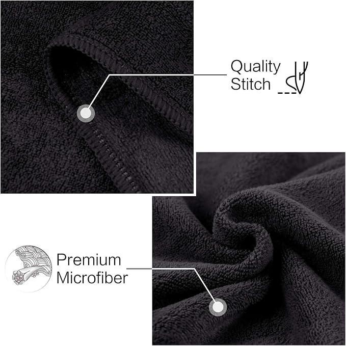SUNLAND Microfiber Gym Bath Towel Ultra Soft Travel Camping Towel Super - Image 4
