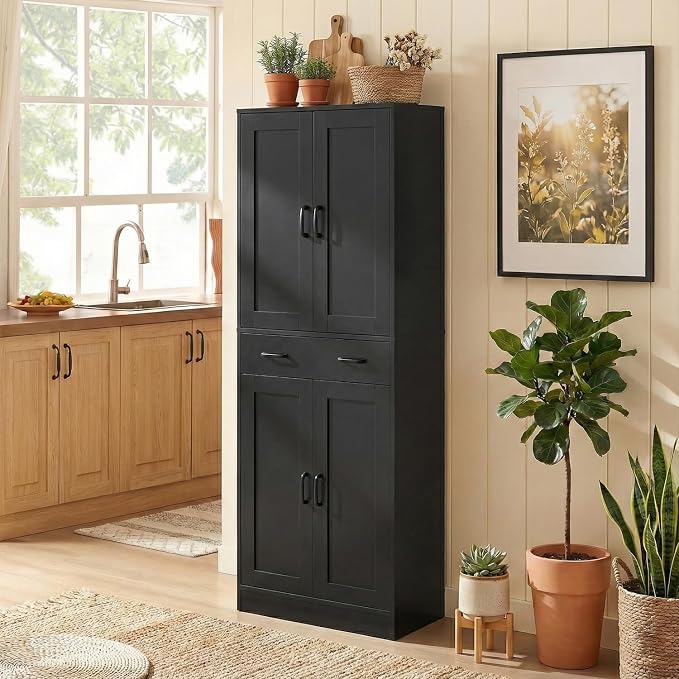 71" Tall Kitchen Pantry Cabinet, Freestanding Storage Cabinet by DIYART
