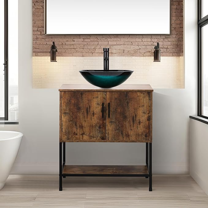 UEV Rustic Brown 30" Bathroom Vanity by YourHomeExcellentVendor