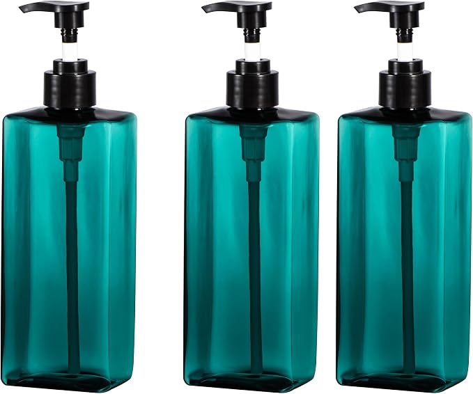 Shampoo and Conditioner Bottles Yebeauty 3pcs 17oz 500ML Shower Pump Bottles by For+A+Better+Life