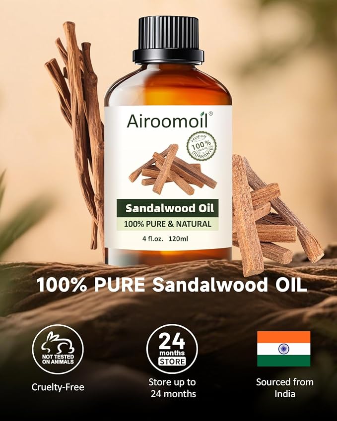 Pure Sandalwood Essential Oil, 100% Natural Sandalwood Essential Oil, Premium - Image 2