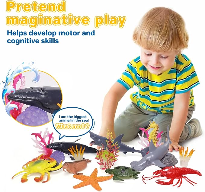 Ocean Sea Animal Figure Toys for Kids 3-5, Realistic Sea Life Figures Animal - Image 5