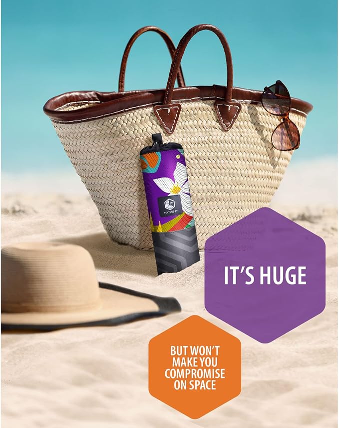 VENTURE 4TH Microfiber Beach Towel: Quick-Dry, Sandproof and Lightweight - Image 4