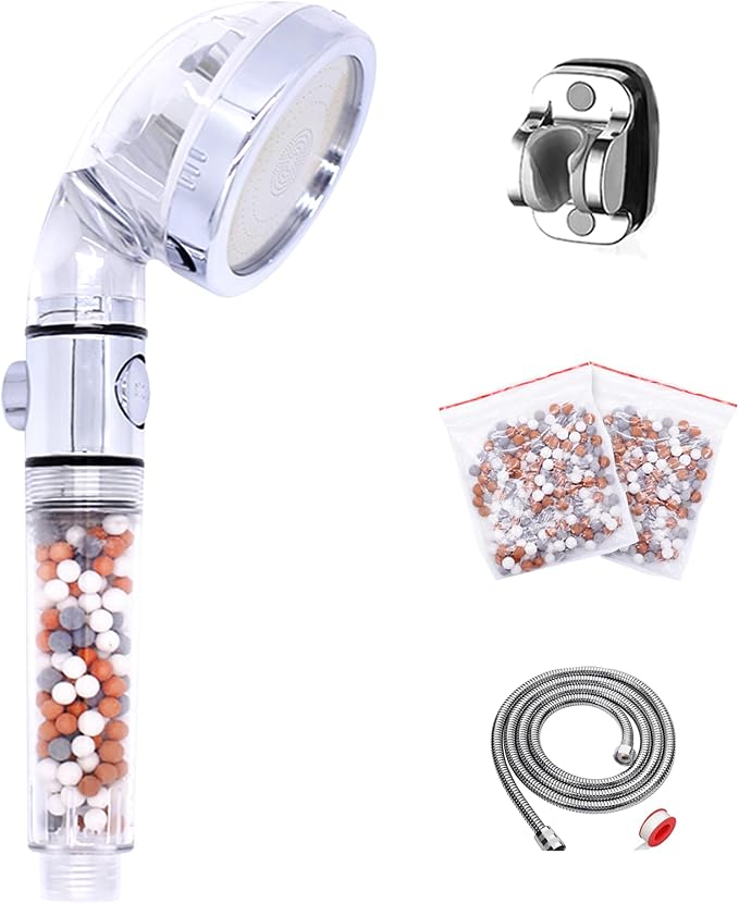 Filtered Shower Head with Handheld, 3 Spray Modes, Anion Mineral beads by Unknown