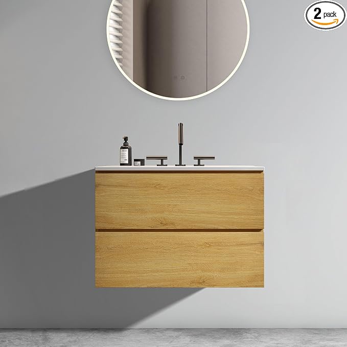 Floating Wall Mounted Bathroom Vanity by BLUHOUZZ