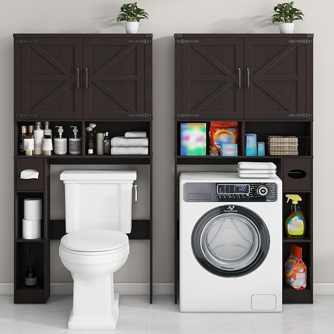 Vabches Over The Toilet Storage Cabinet, Farmhouse Storage Cabinet Over Toilet - Image 8