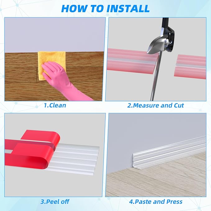 40FT Flexible Wall Corner Protector Moulding Trim, Peel and Stick Inside & - Image 7
