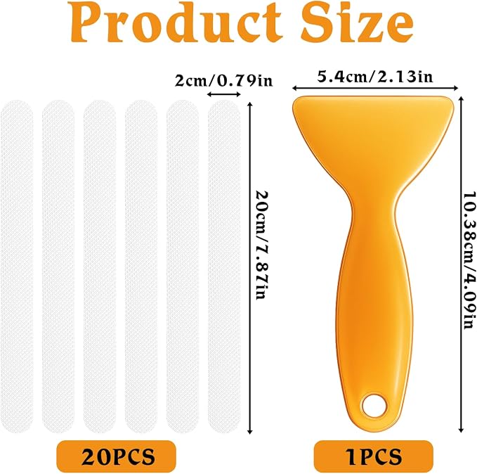 20 PCS Bathtub Shower Non Slip Stickers, Bathtub Peel-and-Stick Safety Decals - Image 2