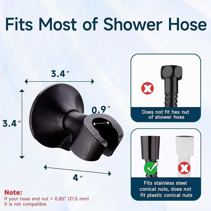 BRIGHT SHOWERS Handheld Shower Head Holder - Image 5