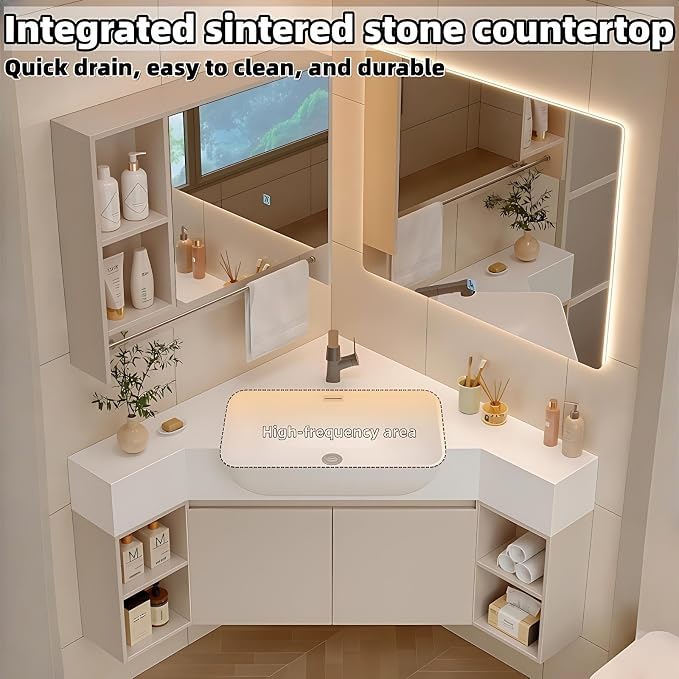 74" Corner Bathroom Vanity - Image 3