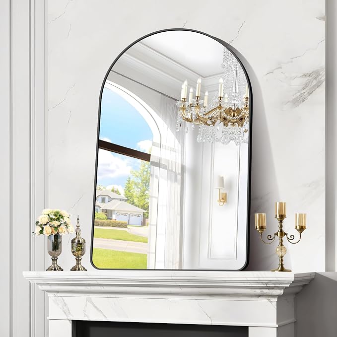 Arched Bathroom Mirror, Wall Mounted Mirror, Living Room, Hanging or Leaning - Image 2