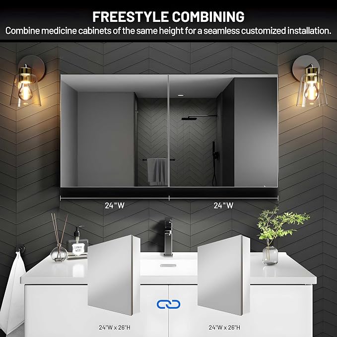 24 x 26 Medicine Cabinet Mirror - Image 4