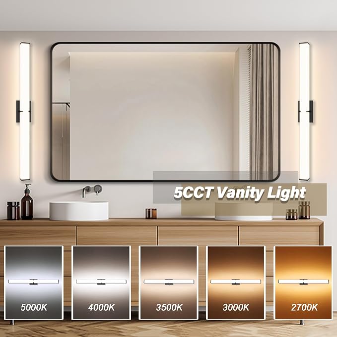 39.96Inch 3600LM Bathroom Light Fixtures 5CCT Optional, Dimmable Bathroom - Image 3