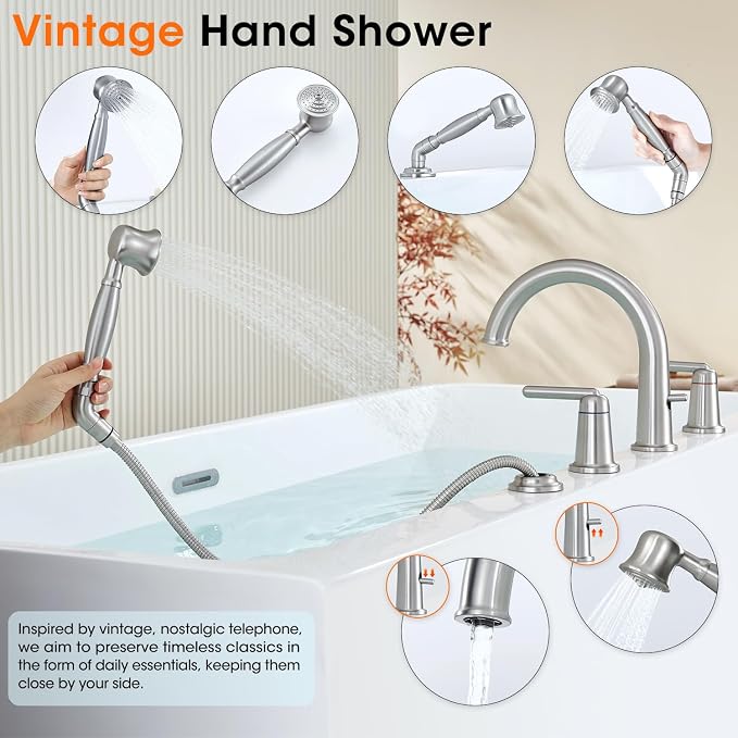 Tub Faucet Set, Roman Bathtub Faucet Set - Image 5
