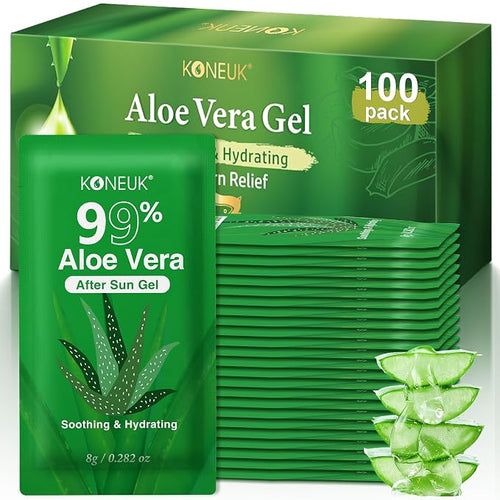 100 Pack Bulk Aloe Vera Gel, 99% Pure Aloe Vera Gel by Unknown