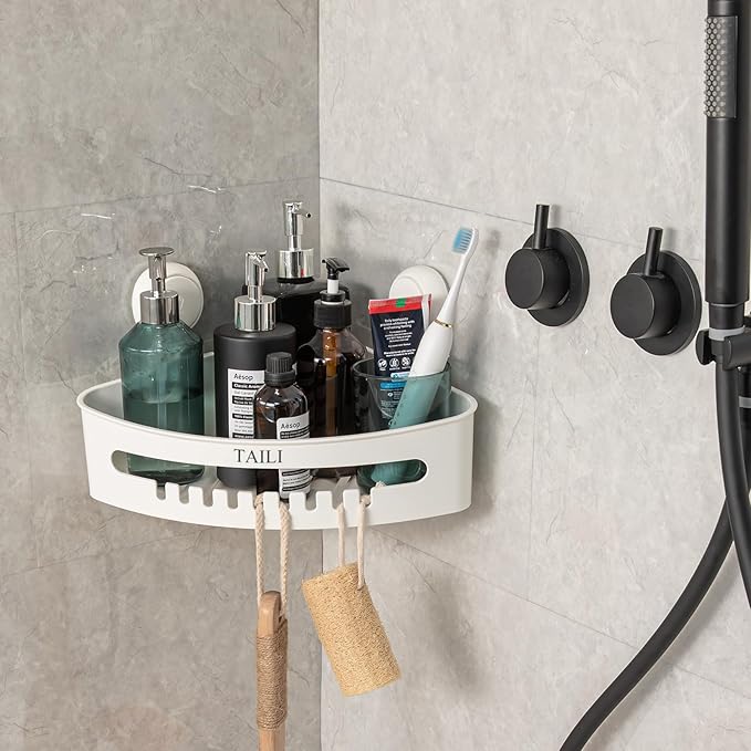 TAILI Shower Caddy Suction Cup Corner, Heavy Duty Bathroom Basket, Bath Shelves - Image 5
