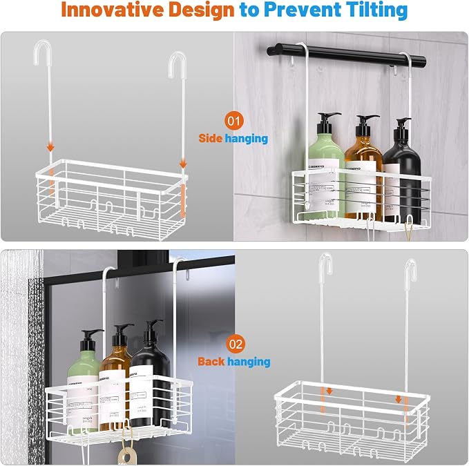 YUOROS Hanging Shower Caddy, Shower Caddies Bathroom Shower Rack Organizer - Image 4
