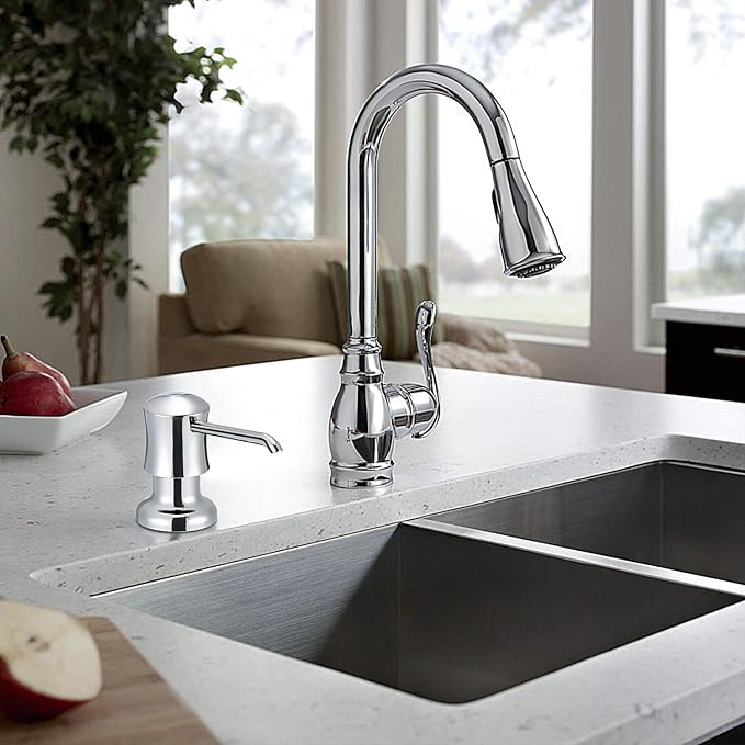 SAMODRA Built in Kitchen Sink Soap and Chrome Lotion Dispenser Built in Design - Image 9