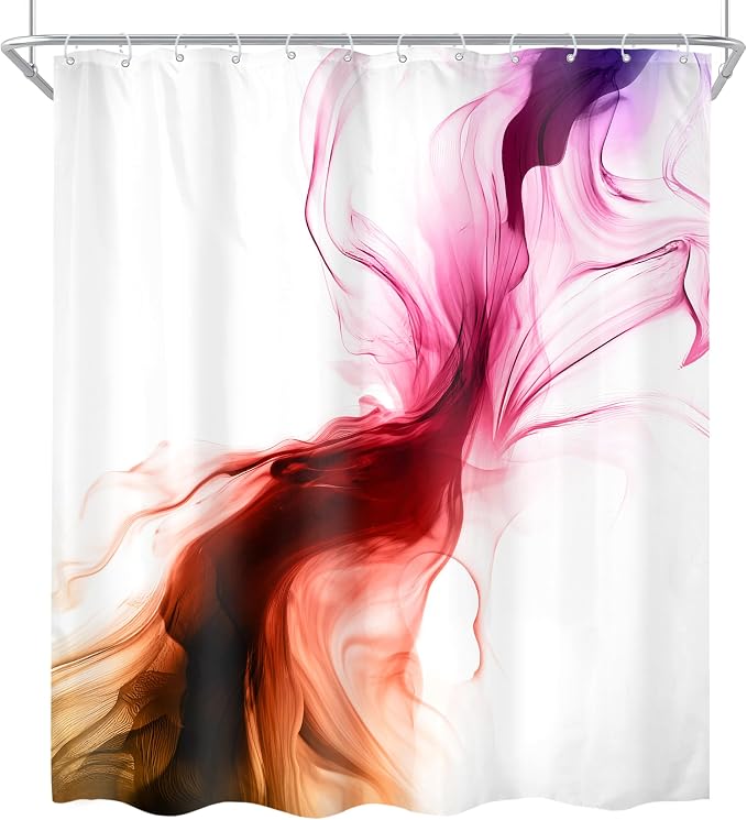 Cinbloo Colorful Multicolor Rainbow 60Wx72H Shower Curtain Abstract Modern - Image 7
