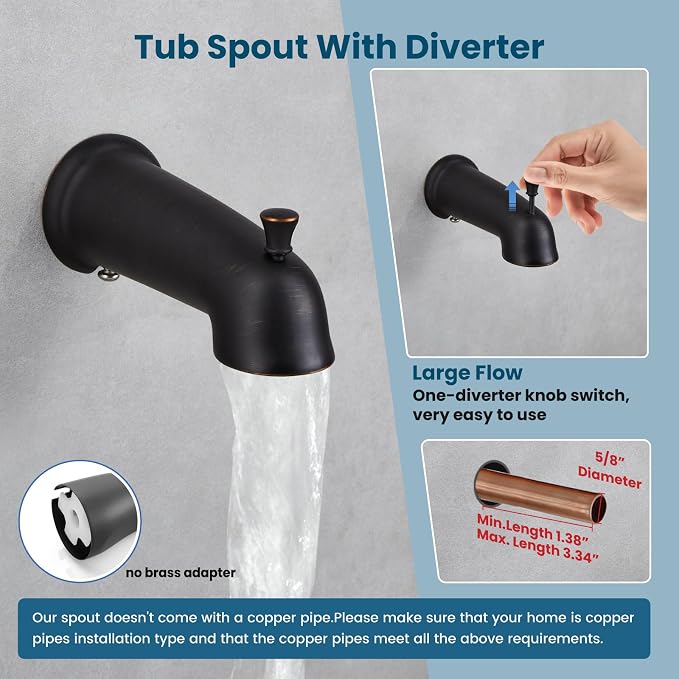 gotonovo Bathroom Shower Head Kit High Pressure Combo System Shower Faucet 6 - Image 5