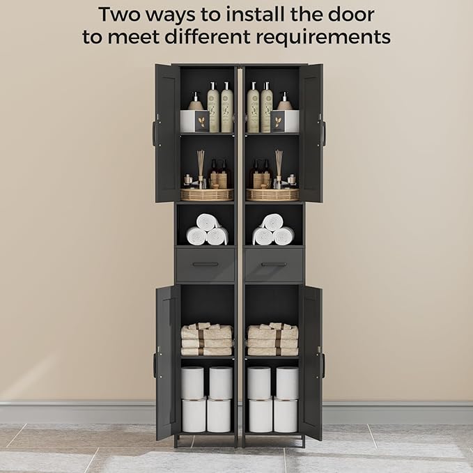 Homhedy 67" H Tall Bathroom Storage Cabinet - Image 5