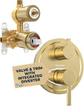HammerHead Showers Solid Metal Two-Handle Shower Valve and Trim Kit, Volume and by HammerHeadShowers