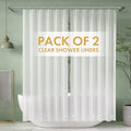 AmazerBath 2 Pack Thin Shower Curtain Liners, 72 x 72 Inches PEVA 3G Shower by AmazerBath