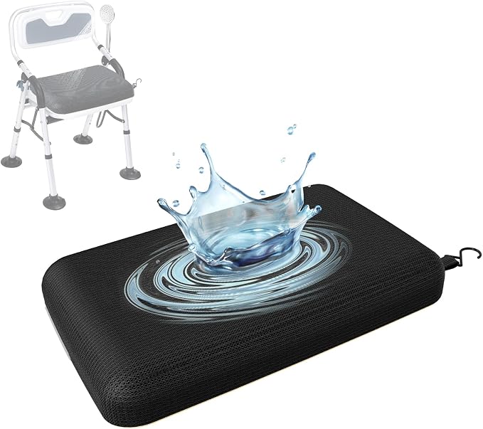 Shower Seat Cushion with Non-Slip Silicone Bottom, Bathtub Cushion by Fasjloctavty