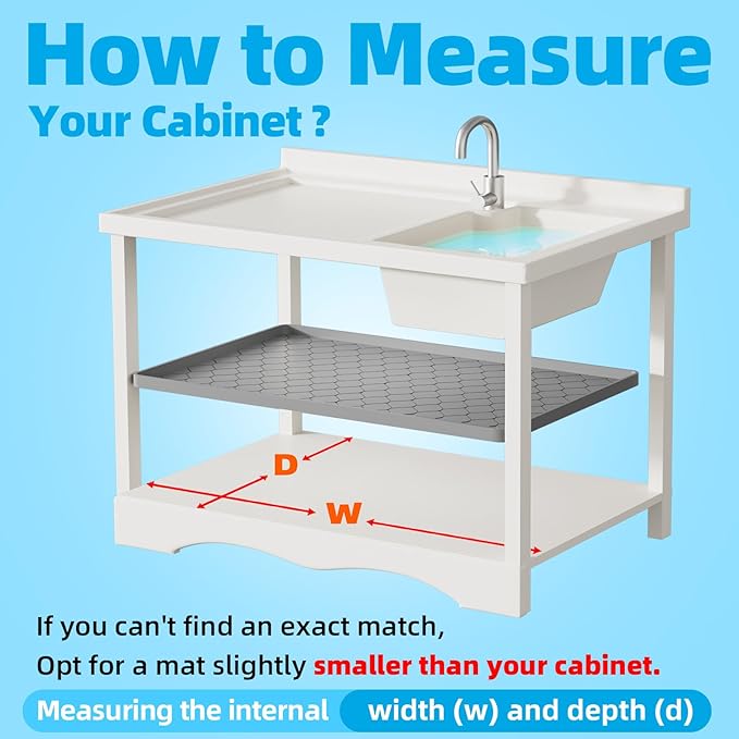 Silicone Under Sink Mat 28" x 22", kitchen Essentials and Gadgets, Shelf liner - Image 6