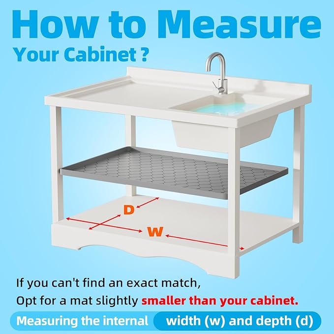 Silicone Under Sink Mat 34" x 22", kitchen Essentials and Gadgets, Shelf liner - Image 6