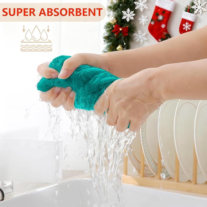 Homaxy 100% Cotton Waffle Weave Kitchen Dish Cloths, Ultra Soft Absorbent Quick - Image 3