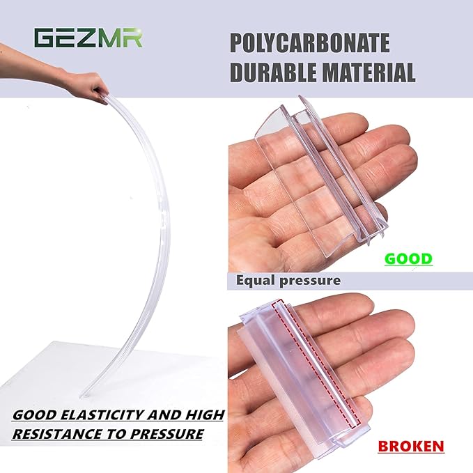 2-Pack Ultra Clear Shower Door Bottom Seal Frameless Glass Shower Door Seal - Image 4