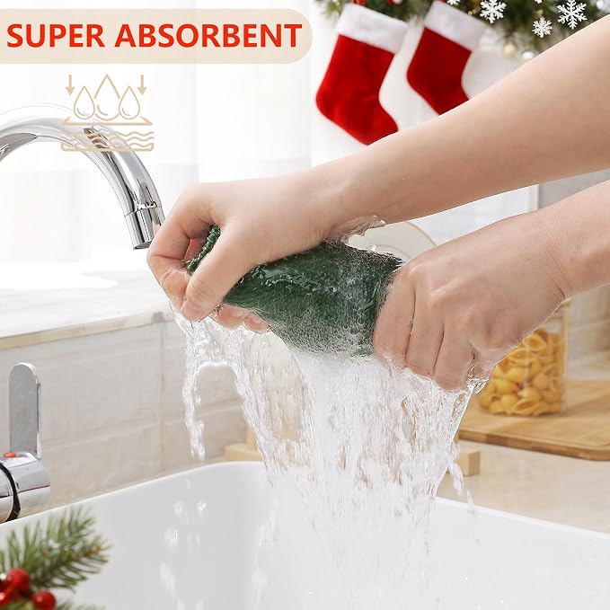 Homaxy 100% Cotton Waffle Weave Kitchen Dish Cloths, Ultra Soft Absorbent Quick - Image 3